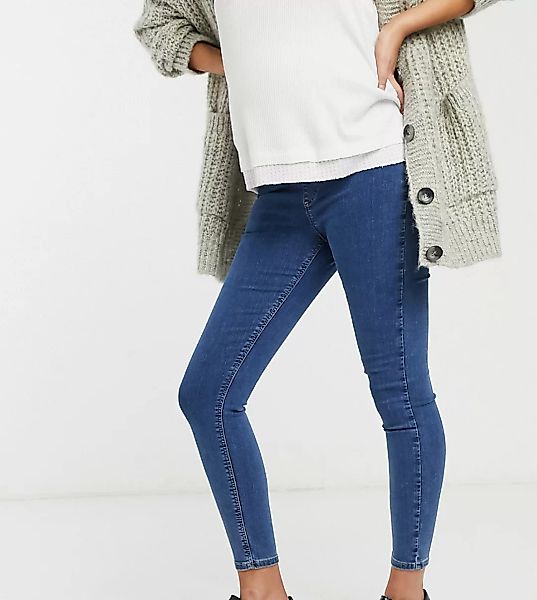 Topshop Maternity – Jamie – Enge Jeans mit Unterbauchbund und ungesäumten K günstig online kaufen