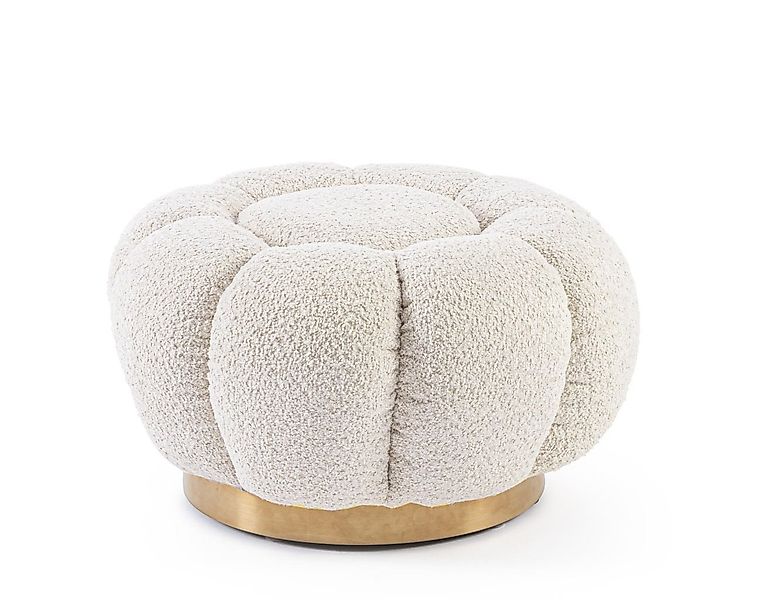 Bizzotto Pouf Florel aus Boucle-Stoff, Natur günstig online kaufen
