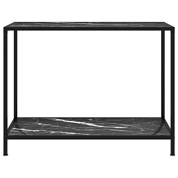 vidaXL Konsolentisch Schwarz 100x35x75 cm Hartglas Modell 4 günstig online kaufen