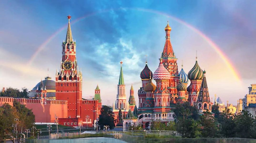 Papermoon Fototapete »Moskau mit Regenbogen« günstig online kaufen