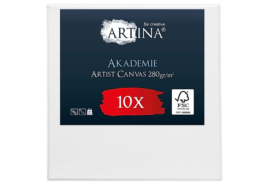 Artina Keilrahmen Keilrahmen Leinwand Akademie, 10x10cm, 10er Set, 100% Bau günstig online kaufen