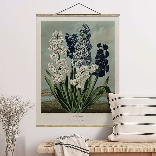 Stoffbild Blumen mit Posterleisten - Hochformat Botanik Vintage Illustratio günstig online kaufen