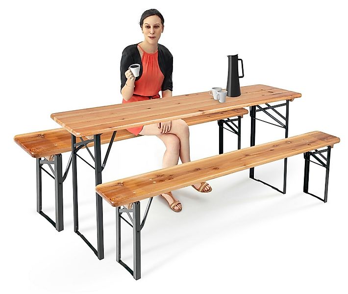 Stagecaptain Sitzbank "Hirschgarten" Bierzeltbank 177 cm (2-St), Gartensitz günstig online kaufen