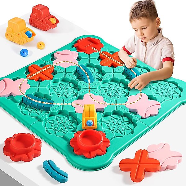 POPOLIC Lernspielzeug Logischer StraßEnbauer Kinderspielzeug, Brettspiele günstig online kaufen