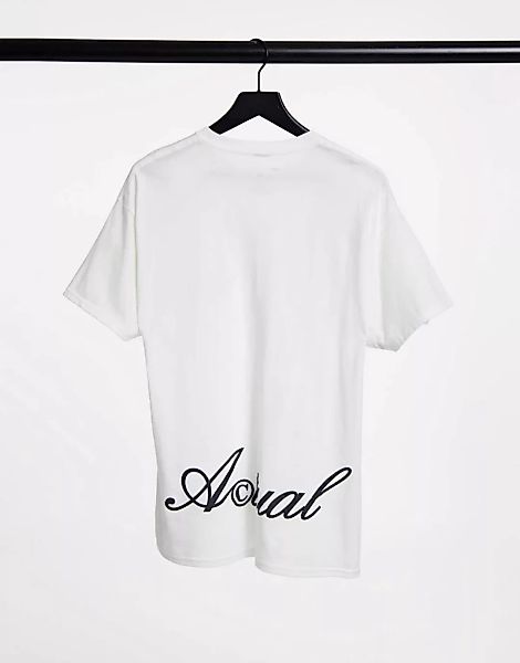 ASOS Actual – T-Shirt in Weiß mit Logodruck hinten und vorne günstig online kaufen