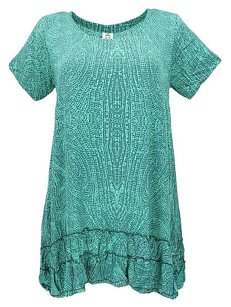 Guru-Shop Midikleid Boho Strandkleid, Minikleid - petrol alternative Beklei günstig online kaufen