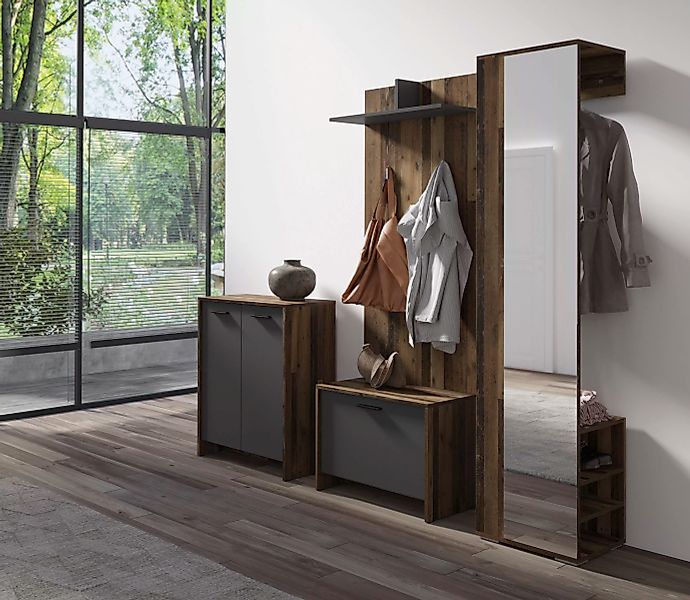 INOSIGN Garderobenpaneel "Ben", (1 St.), Breite 40 cm, mit Spiegel und Klei günstig online kaufen