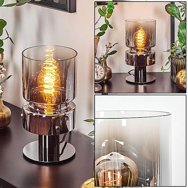 hofstein Tischleuchte Tischlampe aus Metall/Glas in günstig online kaufen