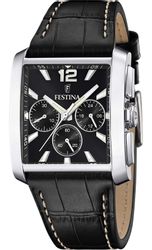 Festina Chronograph F20636-4 Schwarz Lederband 38x37 günstig online kaufen