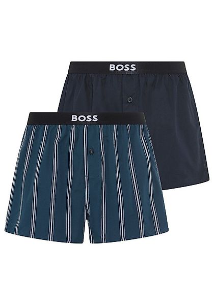 BOSS Pyjamashorts 2P Boxer Shorts EW (Packung, 2-tlg., 2er) mit Logobund günstig online kaufen
