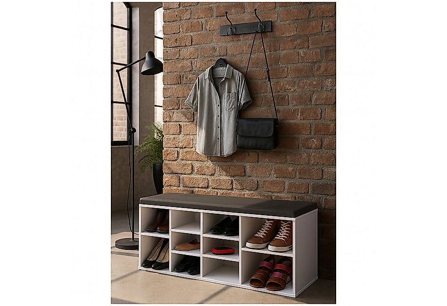 HTI-Living Schuhregal Garderobenbank mit 10 Fächern inkl. Sitzkissen, Stück günstig online kaufen