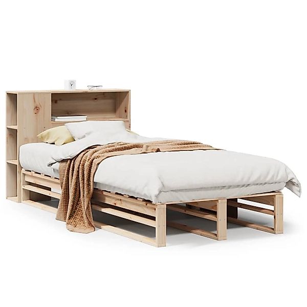 vidaXL Massivholzbett mit Regal ohne Matratze 90x200 cm Massivholz 3323899 günstig online kaufen