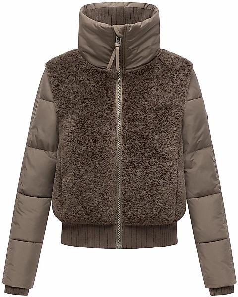 Navahoo Plüschjacke "Teddyzone 14" ohne Kapuze Teddy-Fleece Jacke mit hohem günstig online kaufen