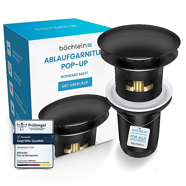 Bächlein Ablaufgarnitur Waschbeckenabfluss Pop Up (Waschbeckenstöpsel günstig online kaufen