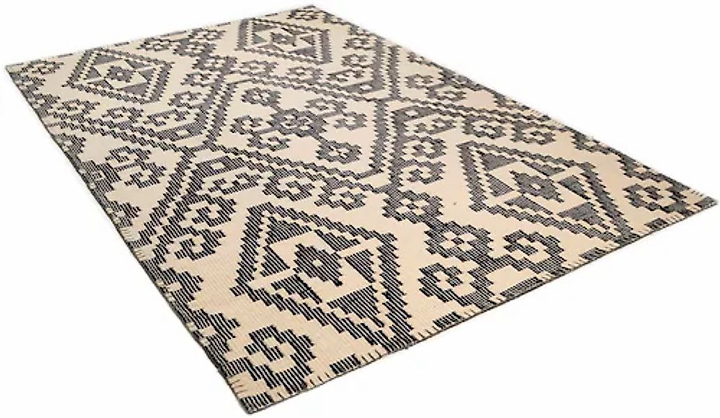 TOM TAILOR HOME Wollteppich "Large Pattern Kelim" rechteckig 6 mm Höhe rein günstig online kaufen