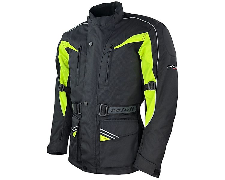 roleff Motorradjacke RO10005 – Schwarz/Neongelb, Protektoren, wasserdicht & günstig online kaufen