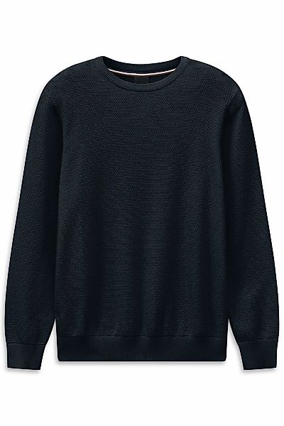 bugatti Rundhalspullover "Regular Fit" mit einer Struktur günstig online kaufen