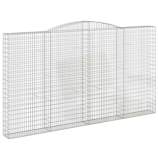 vidaXL Gabionen mit Hochbogen 3 Stk 400x30x220/240cm Eisen 1635414 günstig online kaufen
