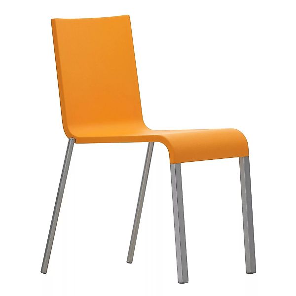 Vitra - .03 Stuhl stapelbar Gestell silberfarben - mango/Sitzfläche Polyure günstig online kaufen