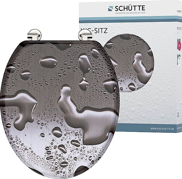 Schütte WC-Sitz Grey Steel, MDF-Holzkern günstig online kaufen