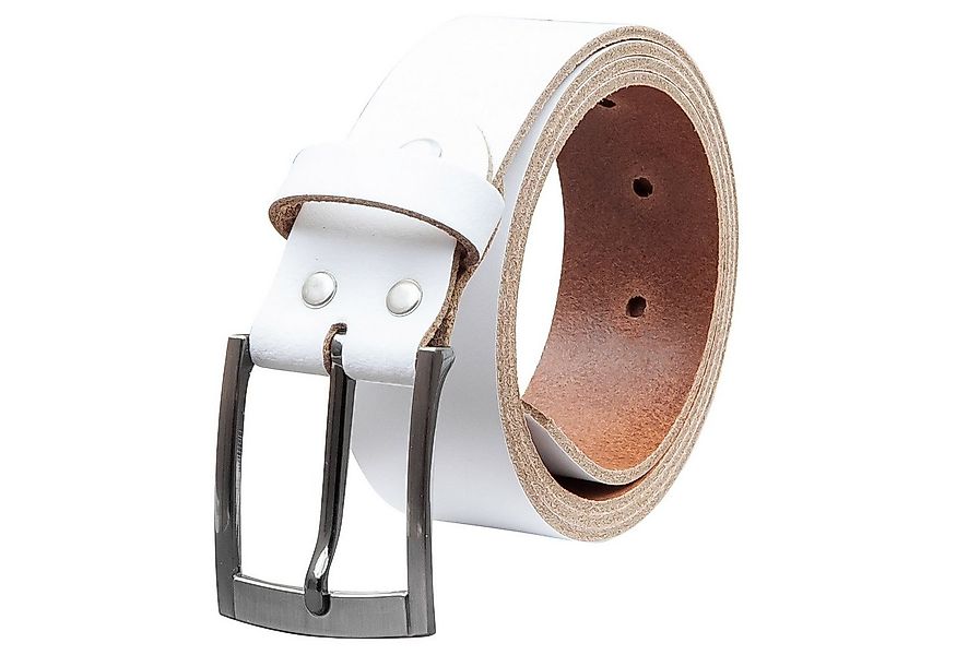 COLOGNEBELT Ledergürtel OM418-SL-Weiss MADE IN GERMANY, Weiss, Kürzbar, 100 günstig online kaufen