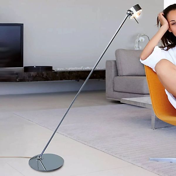LED-Stehlampe Puk Floor Mini Single chrom günstig online kaufen