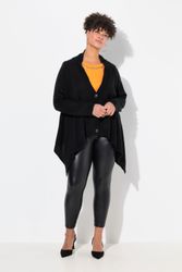 MIAMODA Strickjacke Strickjacke Cape-Look Knopfleiste Langarm günstig online kaufen
