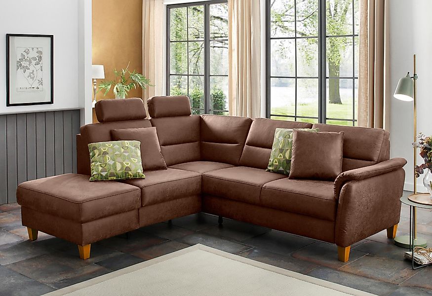 Home affaire Ecksofa Palmera L-Form, Federkern, günstig online kaufen