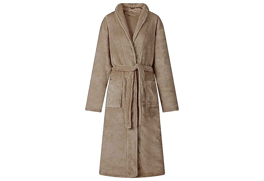 vidaXL Bademantel Bademantel ohne Kapuze Kamel XL Flanell, Vlies günstig online kaufen