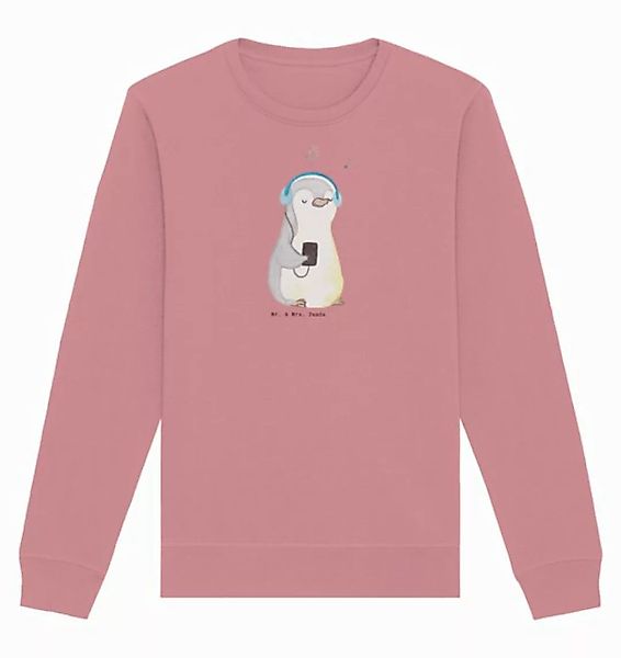 Mr. & Mrs. Panda Longpullover Größe XXL Pinguin Musik hören - Canyon Pink - günstig online kaufen