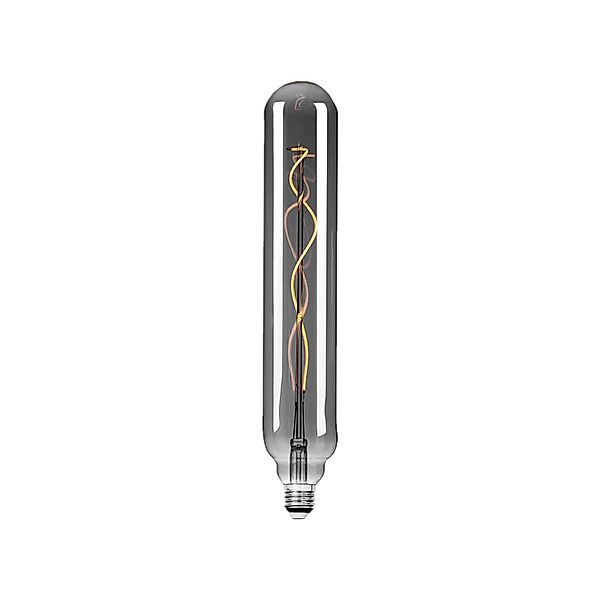 Lucande LED-Röhrenlampe, E27 4W, Ø 6 cm, rauch, 1800K günstig online kaufen
