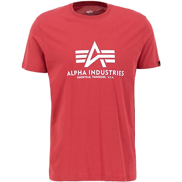 Alpha Industries  T-Shirts & Poloshirts Basic T-Shirt - rbf red günstig online kaufen