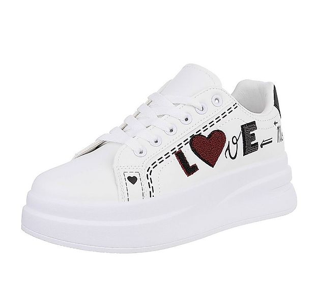 Ital-Design Modischer Sneaker mit Stickdetails für Damen Sneaker (89542768) günstig online kaufen