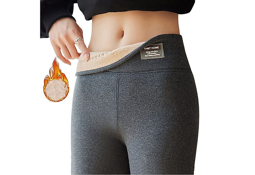Refttenw Thermoleggings Verdickt Stretch-Hose Gefütterte Highwaist Damen Le günstig online kaufen