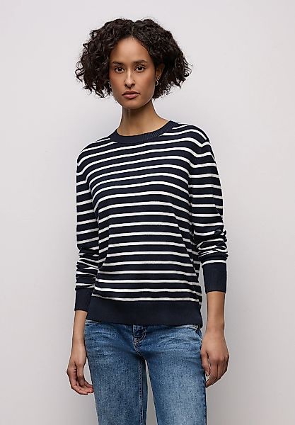 STREET ONE Rundhalspullover im Streifendesign günstig online kaufen