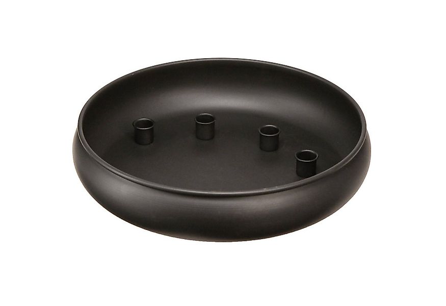 Viana Kerzenhalter Schale mit Magnet-Kerzenhalter Schwarz Ø33cm H7,5cm für günstig online kaufen