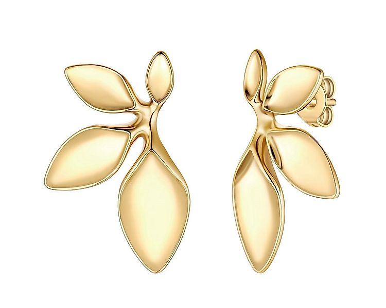 Yokoamii Paar Ohrstecker Blütenblätter gelbgold günstig online kaufen