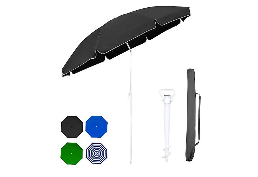 Sekey Sonnenschirm Ø 160 cm Rund Strandschirm Balkonschirm mit Tragetasch u günstig online kaufen