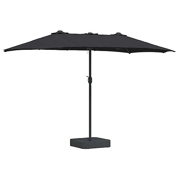 vidaXL Gartenparasol Schwarz 385 x 209 x 244 cm Stoff 42003281 günstig online kaufen