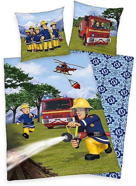 Feuerwehrmann Sam Kinderbettwäsche Feuerwehrmann Sam, Renforcé, günstig online kaufen