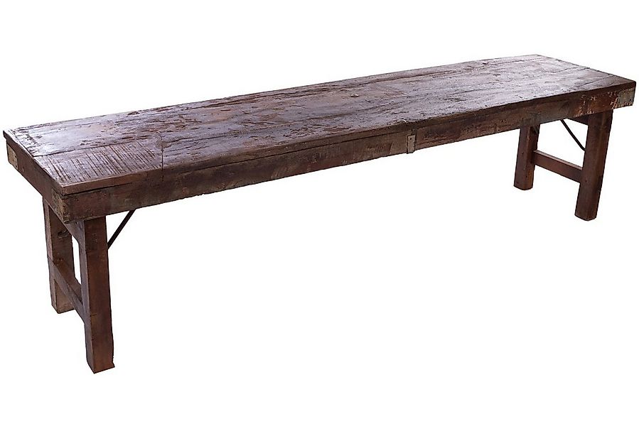 Wohnando Sitzbank Braune Sitzbank "Rosengarten" aus recyceltem Holz, 170x40 günstig online kaufen