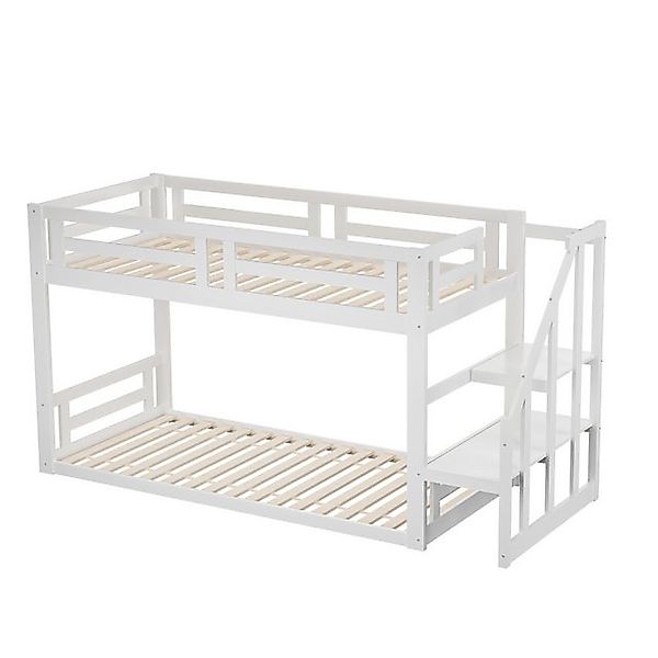 Rutaqian Kinderbett Etagenbett Doppelbett Stockbett Bodenbett 90×200cm, (1- günstig online kaufen
