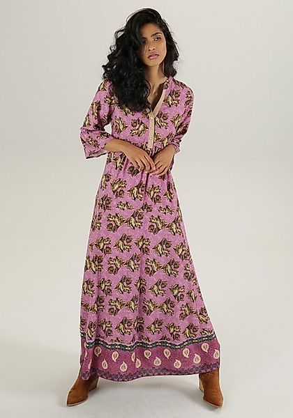 Aniston SELECTED Maxikleid mit glänzender Verzierung am Ausschnitt günstig online kaufen