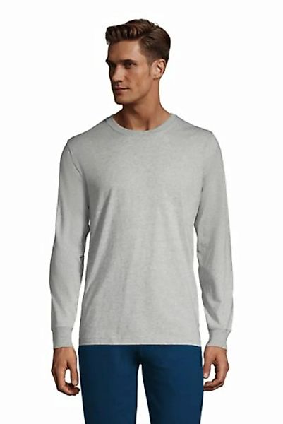 Super-T Langarm-Shirt, Classic Fit, Herren, Größe: S Normal, Grau, Jersey, günstig online kaufen