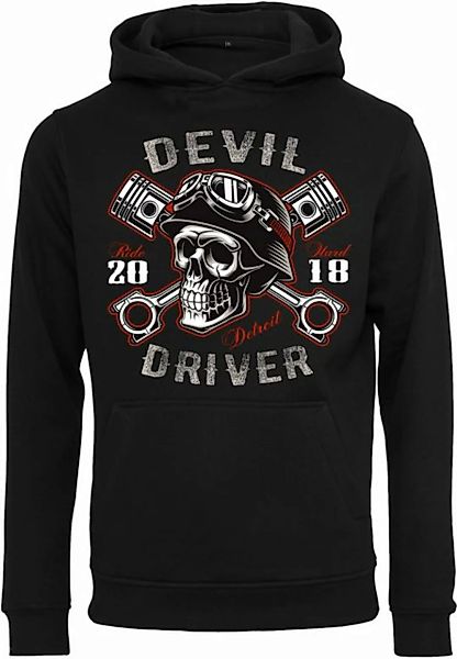 Baddery Kapuzenpullover Biker Hoodie - Devil Driver - Motorrad Pullover, ho günstig online kaufen