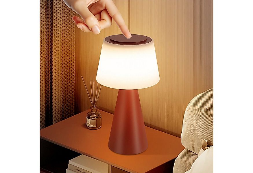 Nettlife LED Tischleuchte Kabellos Touch Nachttischlampe Schwarz/Weiß Dimmb günstig online kaufen