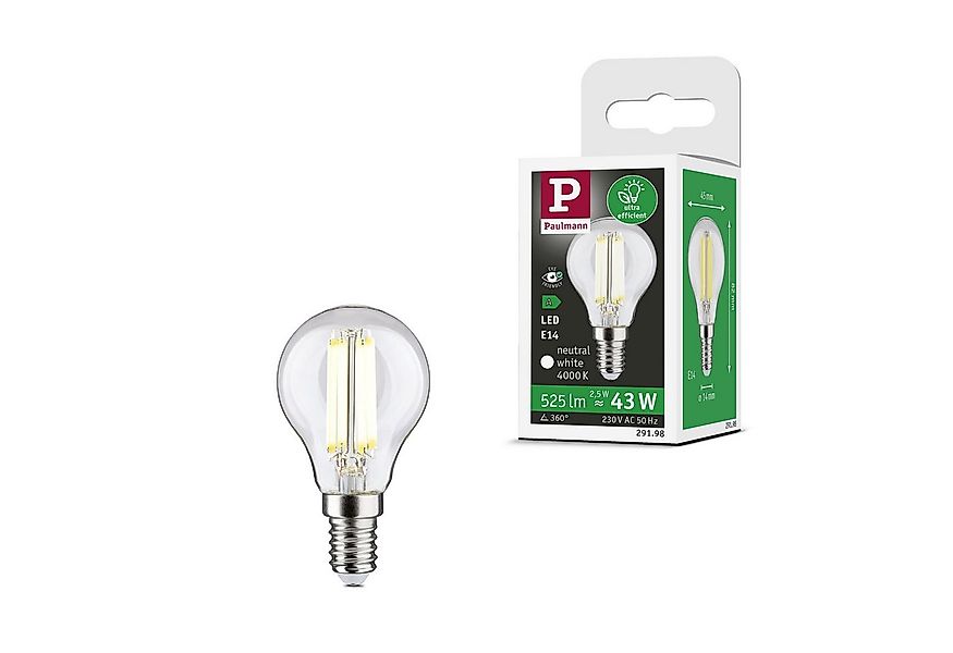 Paulmann LED-Leuchtmittel Eco-Line Filament 230V LED Tropfen E14 1er-Set 52 günstig online kaufen