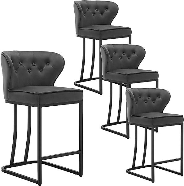 Woltu Barhocker (4 St., 4er), Barstühle,Samtbezug günstig online kaufen