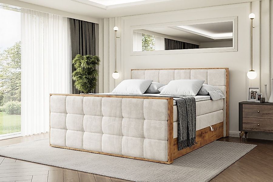 ALTDECOR Boxspringbett LOLLI7-Z KING (Multipocket-Matratze H4, günstig online kaufen