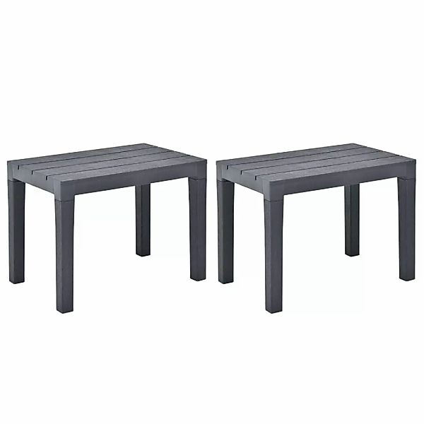vidaXL Gartenbank Gartenbänke 2 Stk. Anthrazit günstig online kaufen
